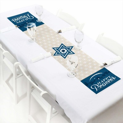 Big Dot of Happiness Happy Passover - Petite Pesach Party Paper Table Runner - 12 x 60 inches