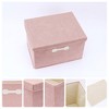 REGALWOVEN Collapsible Fabric Storage Bin with Lid and Handle for Shelves Closet 2 Pcs - 2 of 4