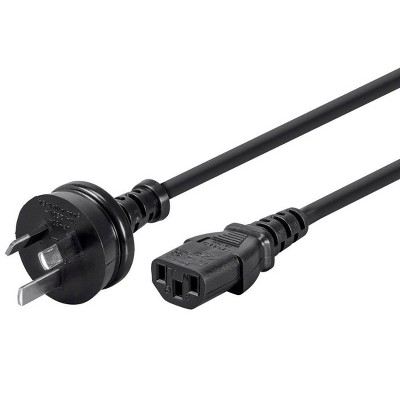 Monoprice Power Cord - 3 Feet - Black | AS/NZS 3112 (Australia/New Zealand) to IEC 60320 C13, 18 AWG, 5A/1250W, 250V