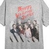Buffy the Vampire Slayer Cast and Logo Women's Heather Gray Short Sleeve Crew Neck Sleep Shirt - 2 of 2