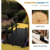 VINGLI 5 ft Garden Bridge, Wooden Arch Bridge with Safety Rails, Decorative Footbridge for Patio, Creek - 2 of 4