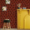 Retro Floral Peel & Stick Wallpaper Red - Opalhouse™: Removable Vinyl, Bohemian Botanical, Self-Adhesive, 27.5 Sq Ft Coverage - 4 of 4