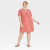 Women's Tie-Front Flutter Short Sleeve Mini A-Line Dress - Universal Thread™ - 3 of 3