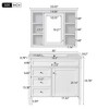 NicBex 36" Bathroom Vanity with Medicine Cabinet&Ceramic Sink,Bathroom Storage Cabinet Combo with 4 Drawers&2 Doors,No Faucet Included - 3 of 4