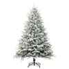 Christmas Tree Green with white flocked snow PVC and PE Large - 2 of 4
