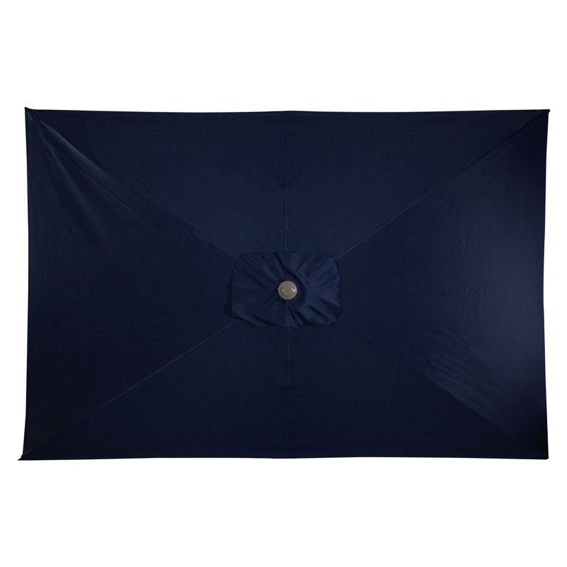 Northlight 10' x 6.5' Outdoor Patio Market Umbrella with Hand Crank - Blue, 3 of 6