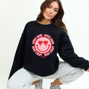 S.W.Smiley Lover Babe Smiley Face -  Women's Graphic Sweatshirt - 1 of 4