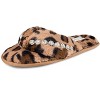 Jessica Simpson Women's Plush Faux Fur Fuzzy Slide On Open Toe Thong Slipper with Memory Foam - 2 of 4