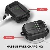 Vena vArmor Rugged Case for Apple AirPods Pro 2 2nd Generation Case Magsafe with Lock and Carabiner - Black - 4 of 4
