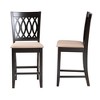 Baxton Studio Florencia Modern Fabric and Wood Counter Stool Set - 4 of 4