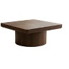 GDFStudio Hiland 34.6'' Modern Square Coffee Table Parquet Wood Top and Cylindrical Base - 4 of 4