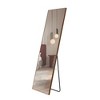 GlasFlength Full Length Mirrors, Wall-Mounted Full-Length Metal Frame Mirror for Bathroom, Bedroom, and Decor, Brown, 19"*1"*63" - 4 of 4