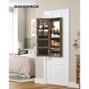 SONGMICS Jewelry Armoires Wall/Door Mount Jewelry Storage Cabinet Organizer Box Full-Length Mirror Jewelry Shelves - 2 of 4