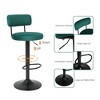 Vatros Modern Bar Stools Set of 2, Upholstered Counter Height Bar Stools, Adjustable Bar Stool, Swivel Counter Stools for Kitchen Home - 2 of 4