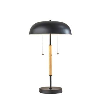 Everett Natural Wood Table Lamp Black - Adesso