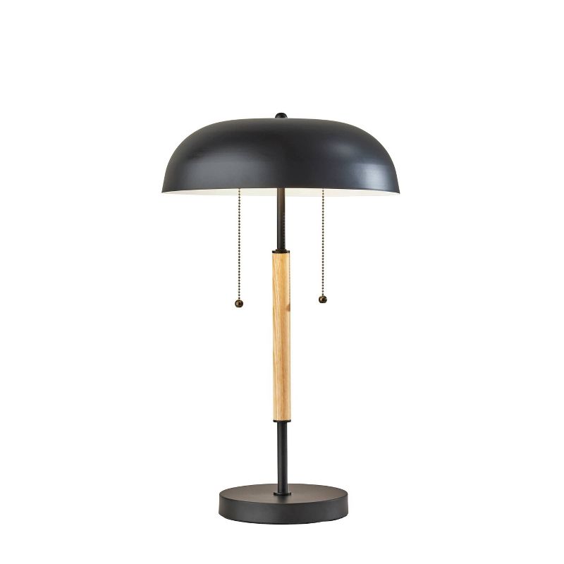 Everett Natural Wood Table Lamp Black - Adesso, 1 of 6