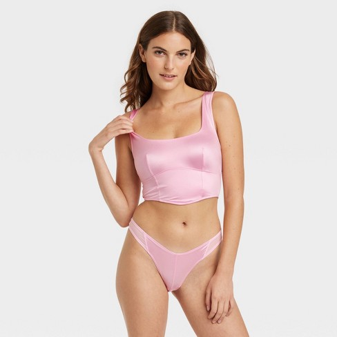 Women's Layered Mesh Cheeky Underwear - Auden™ Pink M