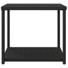 vidaXL Side Table, Black, 21.7"x17.7"x19.3", Poly Rattan - image 3 of 4