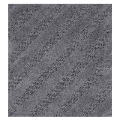 Unique Stripe Honeycomb Sculptured Bath Rug Is Made Soft Plush Cotton Is Super Soft The Touch Silver