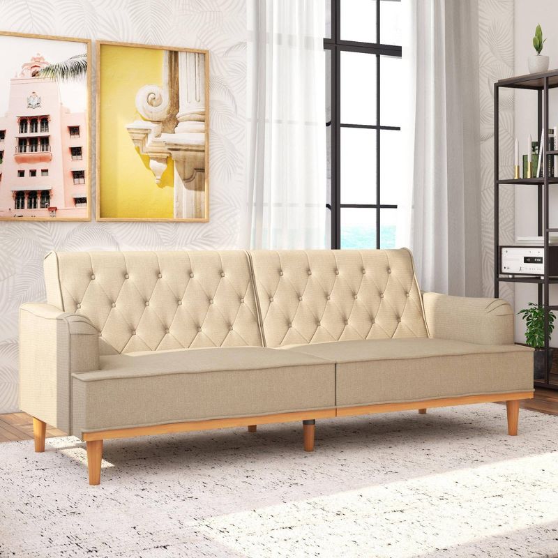 Stella Vintage Convertible Sofa Bed Futon - Mr. Kate, 1 of 13