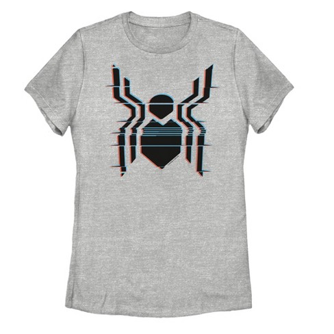 Women's Marvel Spider-man: Far From Home Glitch Logo T-shirt - Athletic  Heather - Large : Target