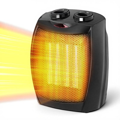 R.W.FLAME Portable Electric Tabletop Space Heater Space Heater, quiet, Overheat Protection for Home/Office, BLACK