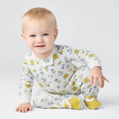 Image of Carter's Just One You®️ Baby Girls' Bee Sleep N' Play - Yellow/White 3M