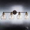 Urban Ambiance Luxury Vintage Industrial Bath Fixture,  10-7/8"H x 33-1/2"W,  Olde Bronze Finish, UHP2504 - 3 of 4