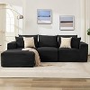 Sectional Sofa - L Shaped Boneless Cloud Couch with 67.5" Chaise, Reversible L/R Facing, No Assembly Required, Corduroy Fabric - 2 of 4