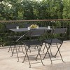 vidaXL Powder-Coated Steel and Black Poly Rattan Folding Bistro Chairs for Outdoor Garden, Patio, and Terrace - Set of 4 Chairs - 2 of 4