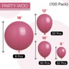 PartyWoo Balloons Mauve Boho Dusty Pink 18 12 10 5 Inch 100 pcs - 4 of 4
