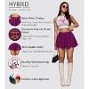 Women's Stretch Flared Mini Skirt - Super Short Skate Style in Nylon Ponte for Casual Wear Magenta - 2 of 4
