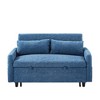 55.1" Pull Out Sleep Sofa Bed, 3 Angles Adjustable Backrest Loveseats Sofa Couch With USB Charge, Side Pocket - 3 of 4