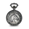 Black Bow Jewelry Charles Hubert Antique Chrome Finish Horse Pocket Watch - 2 of 4