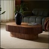 Bella Depot 43.7''W Modern Handcraft Drum Coffee Table - 2 of 4