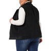 Agnes Orinda Women's Plus Size Corduroy Zipper Side Pocket Casual Sleeveless Fleece Vests - 4 of 4