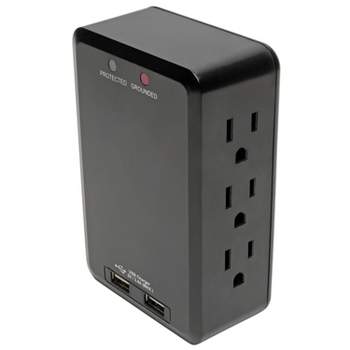 Tripp Lite Protect It!® 6-Outlet Side-Load Surge-Protector Wall Tap with 2 USB Charging Ports