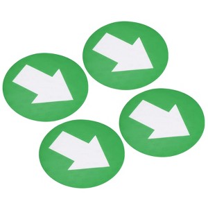 Unique Bargains Waterproof Self-Adhesive Wall Marking Enter Sign with Arrows 4 Pcs - 1 of 4