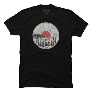 Men's Design By Humans Vinyl Nature Tunes By Maryedenoa T-Shirt - 1 of 2
