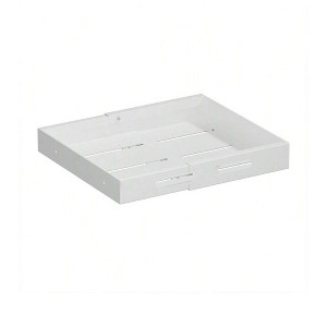 White- Expandable Pull Out Cabinet Organizer,17"Deep Carbon Steel Kitchen Storage Shelf Basket Drawer Slide Out Organizer For Cupboard Home Office C - 1 of 4