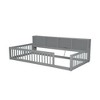 TIRAMISUBEST Twin XL Size Floor Platform Bed with Storage Cabinets and USB Ports, Solid Wood Floor Bed Montessori Bed for Kids Toddlers - 4 of 4