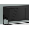 Monarch Specialties Tv Stand 60 Inch Console Media Entertainment Center Storage Cabinet Black Laminate Black Metal Contemporary Modern - 3 of 4