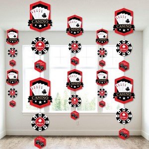 Big Dot of Happiness Las Vegas - Casino Party DIY Dangler Backdrop - Hanging Vertical Decorations - 30 Pieces - 1 of 4