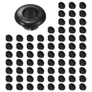 Unique Bargains Rubber Corrosion-Resistant Snap-in Locking Hole Plugs Black - 1 of 4