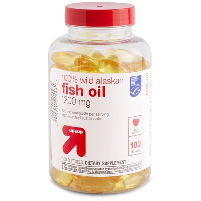 100% Wild Alaskan Half-the-size Fish Oil Softgels - 200ct - Up & Up™ :  Target