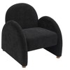 Okak Simple Modern Boucle Upholstered Armchair with Curved Armrests,Minimalist Lounge Chair for Relaxation Areas,Living Room - 3 of 4