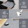 Washable Rugs for Bedroom with Non Slip Backing, Foldable Modern Style Dark Gray Plaid Carpet for Living Room and Bedroom - 4 of 4