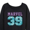 Women's - Marvel - Spring Colors Lightweight French Terry Wide Neck Long Sleeve Shirt - 2 of 4