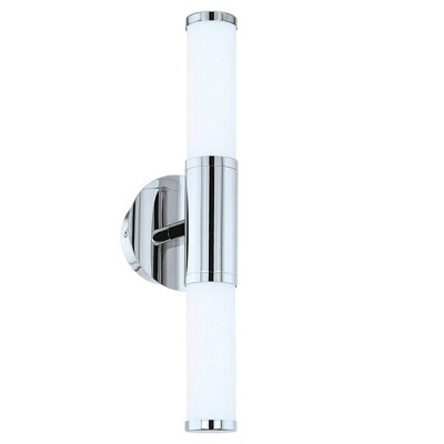 LED 2-Light Palmera Vanity Glass Wall Sconce Chrome - EGLO