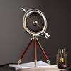 TopComfy Decorative Object Aluminum Armillary Globe with Wood Tripod Stand for Modern Home Decor, Gold, 3"*7"*17" - 2 of 4